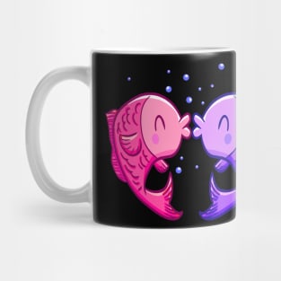 Cute Fish Kissing Heart Aquarium Aquarist Mug